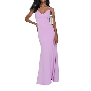 SOLD - NWT Commense Lavender Lilac Purple V-Neck Sleeveless Mermaid Maxi Dress